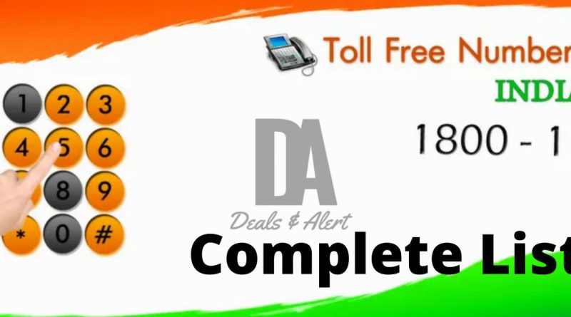 Toll Free Numbers In India List Deals Alert